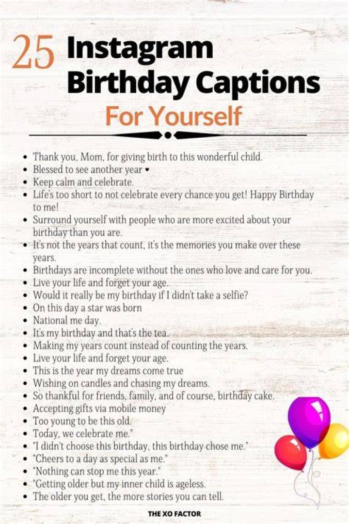 25th Birthday Captions for Instagram