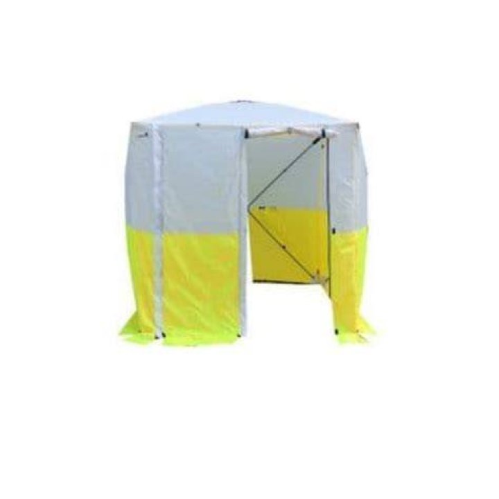  A forensic tent in the garden of the home at the centre of the investigation