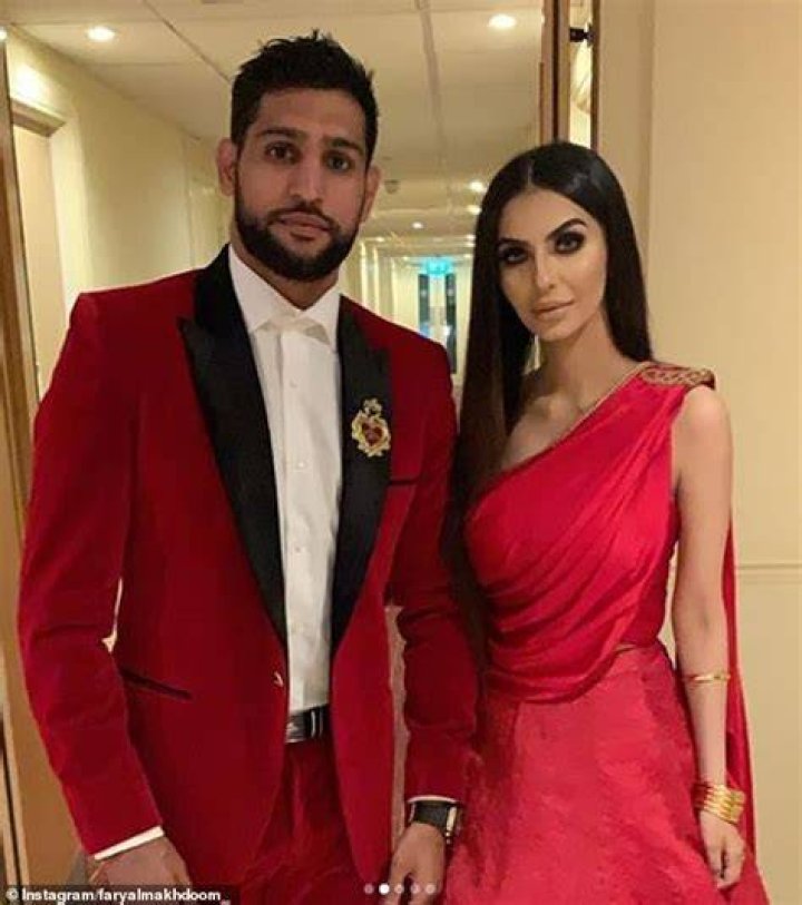  Amir Khan with his wife Faryal Makhdoom arriving for the Sports Personality of the Year Awards 2013