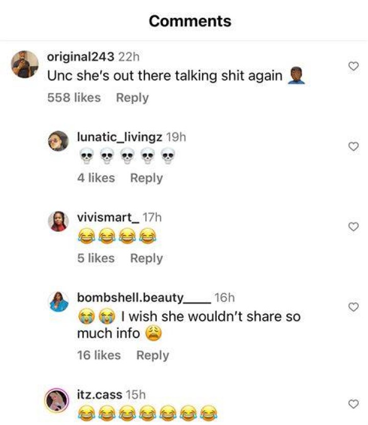Another negative IG comment