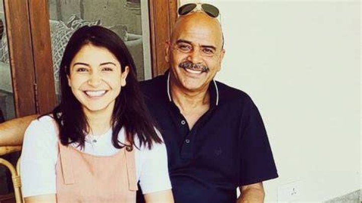 Anushka with her father 
