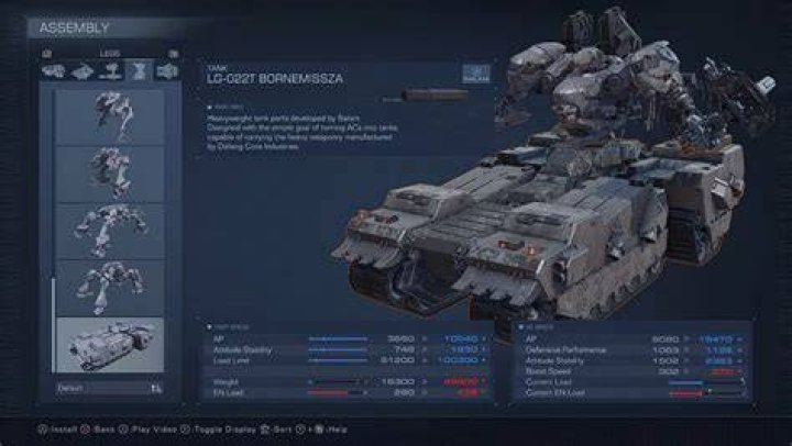 Armored Core Leg Types Tank Tread