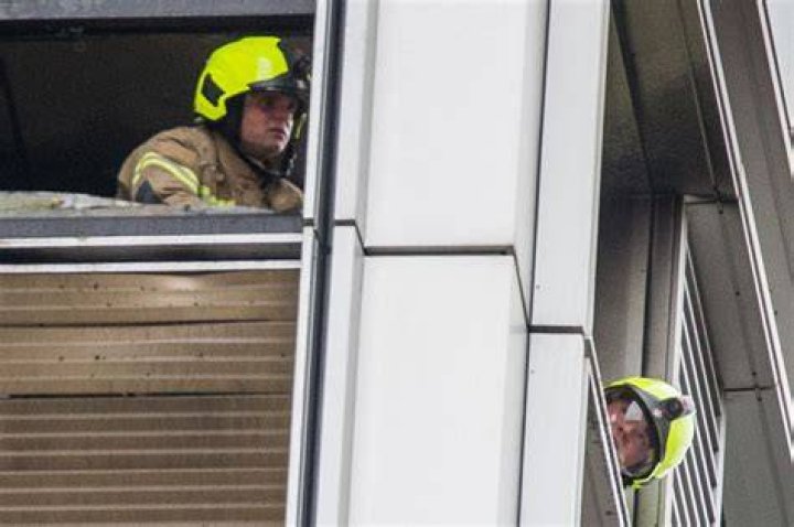 At least sixty firefighers were on the scene