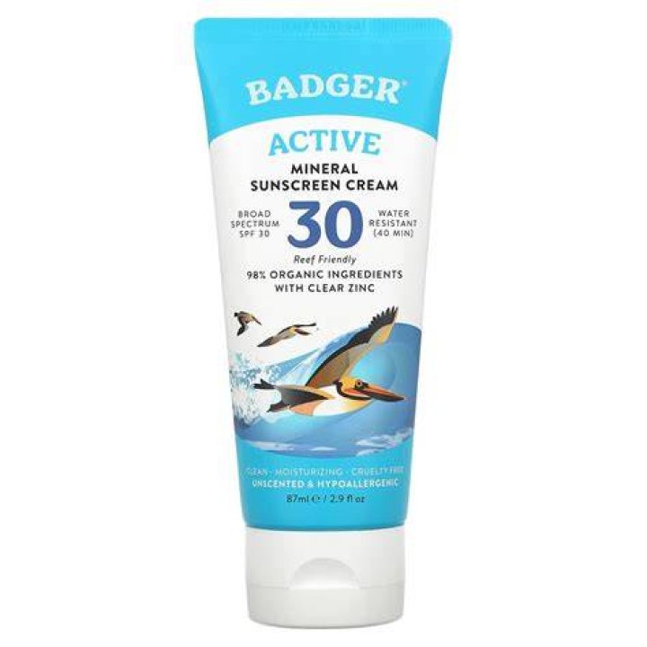Badger Active Mineral Sunscreen Cream SPF 30