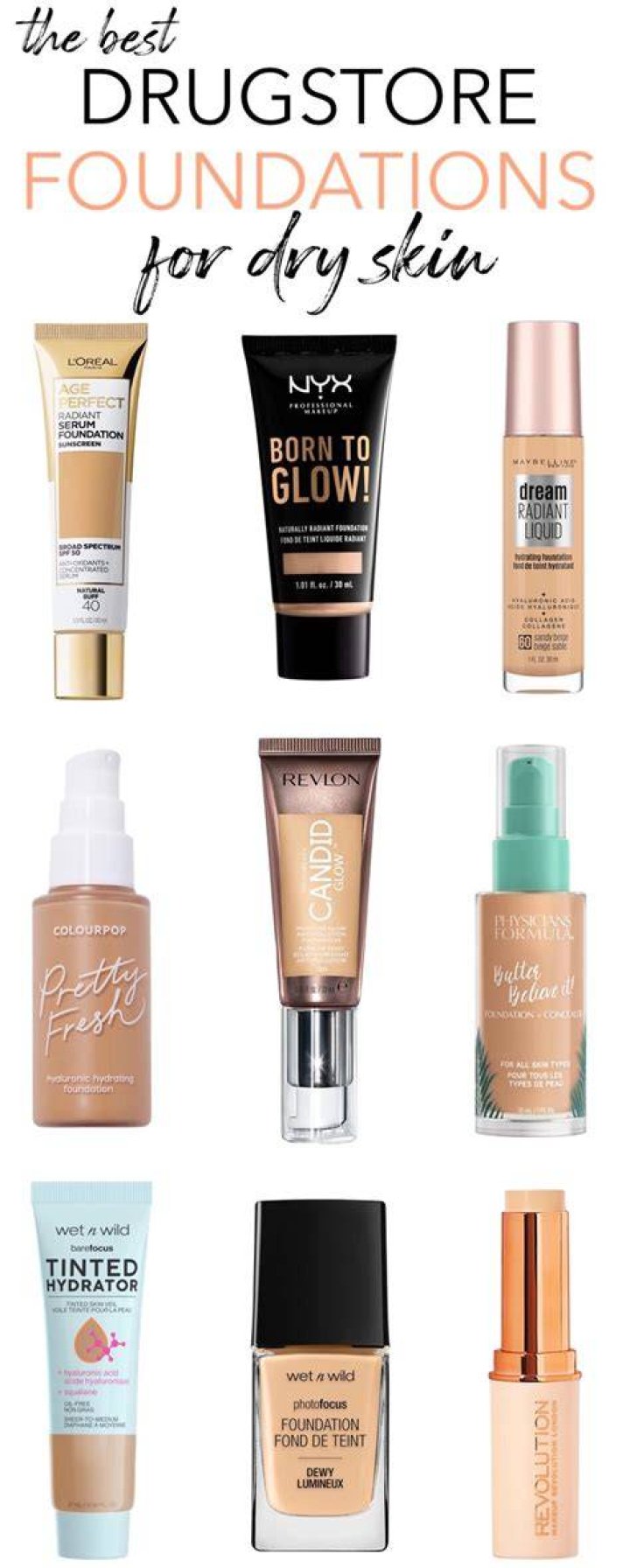 Best Foundations for Dry Skin to Avoid Patchy Makeup 
