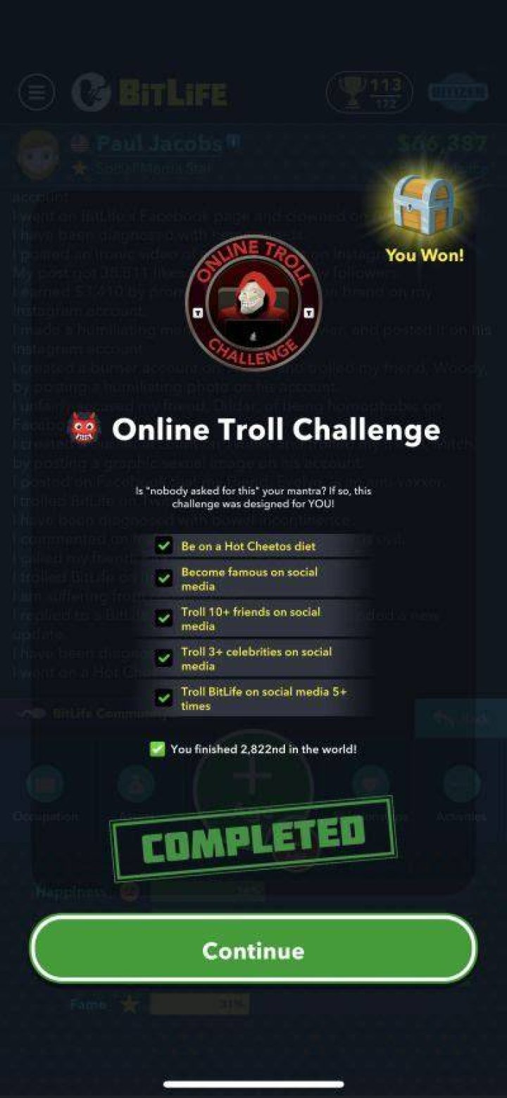 BitLife Online Troll