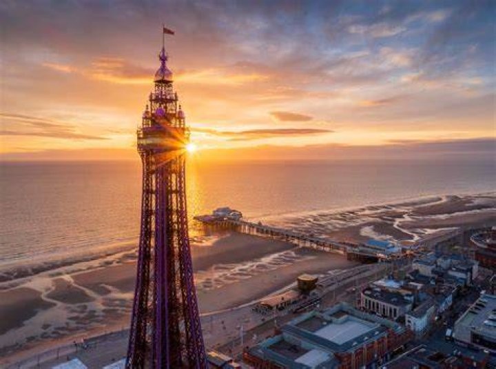  Blackpool's north shore is battered by huge waves after gales swept through the UK