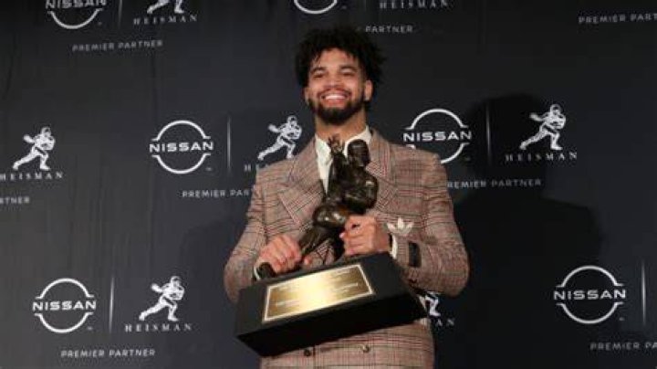 Caleb Williams With Trophy 