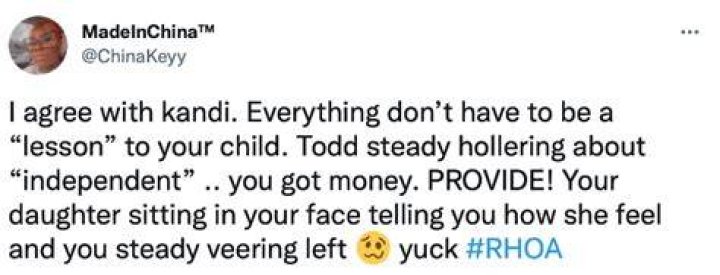 @ChinaKeyy RHOA fan screenshot 