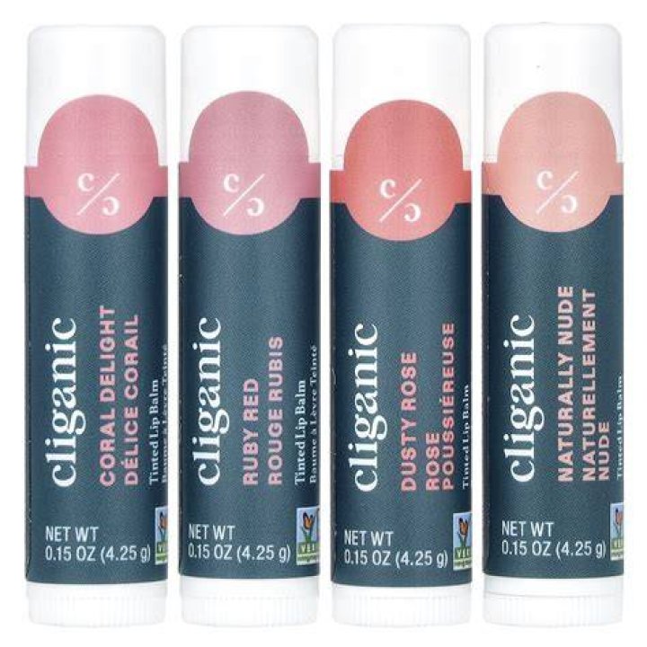 Cliganic Tinted Lip Balm - 4 colors