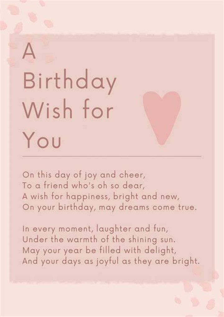 Cute Birthday Poems for Friends