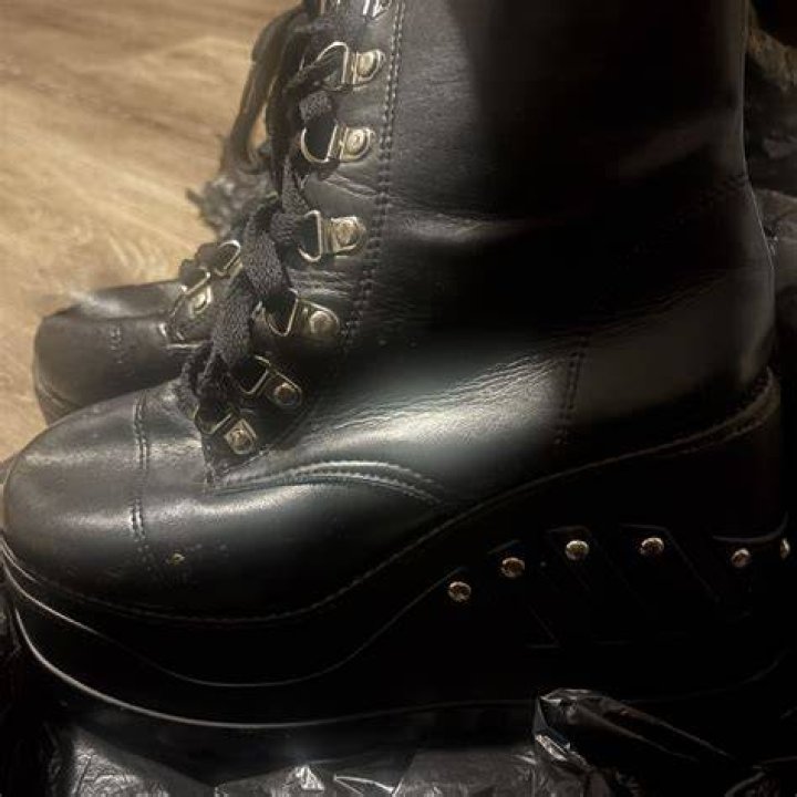 CYNLLIO Block Heel Combat Boots