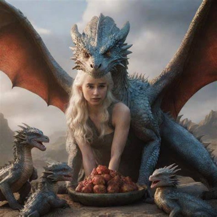 Daenerys with ash on her face