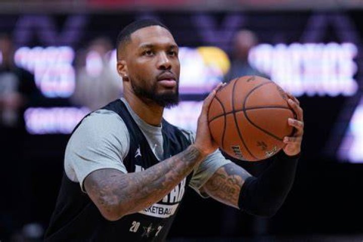 Damian Lillard during his Rap Performance