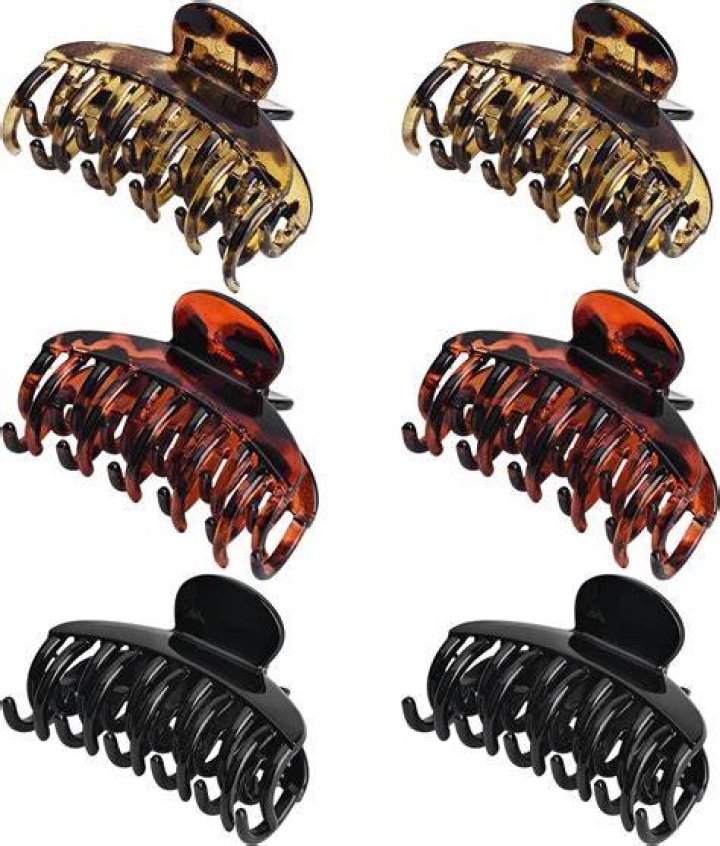 Deeka 4 PCS Double Row Teeth Hair Claw Clips