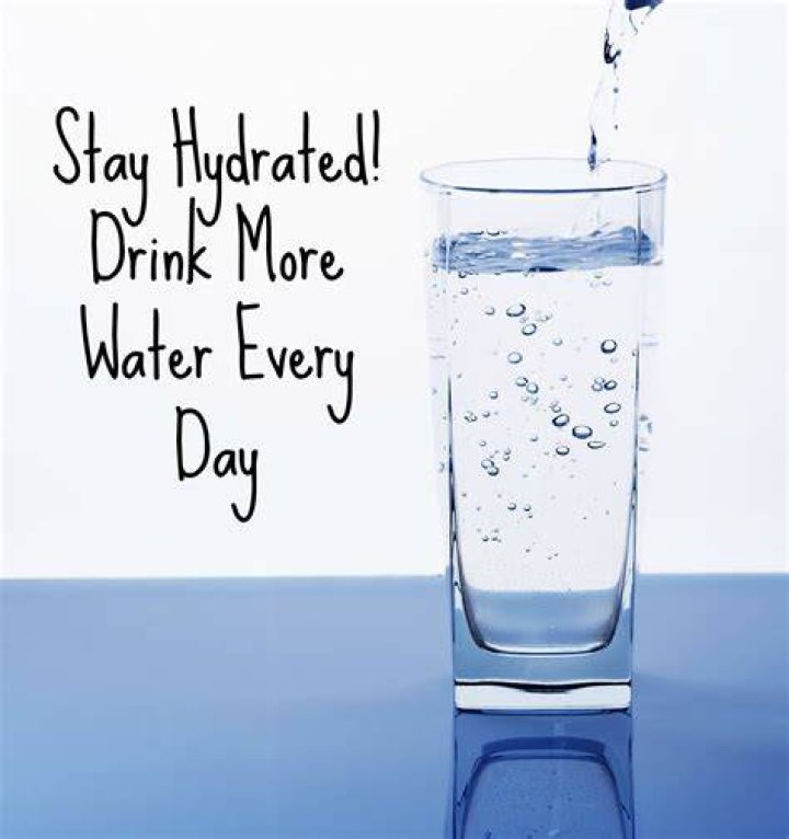  Drink plenty of water to keep your skin in tip top condition