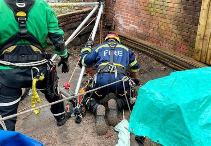 Firefighters hosed down the street and Mr Fischer was taken to hospital