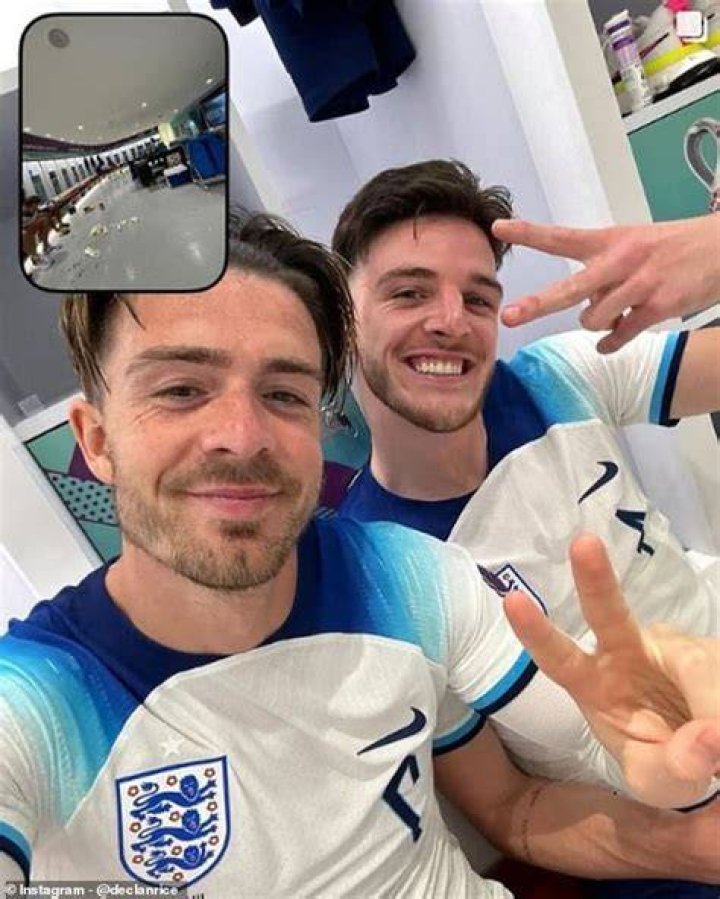 Grealish, 27, took a selfie in front of the raucous crowd