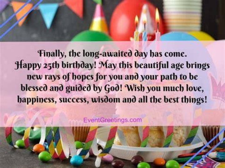 Happy 25th Birthday Quotes to Celebrate the Day with Beautiful Words