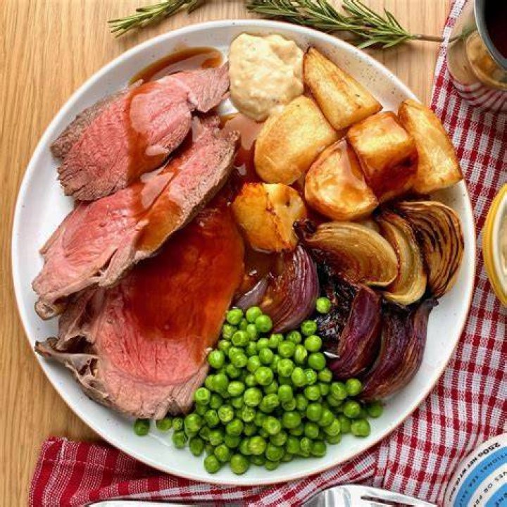  His roast dinner looks delicious