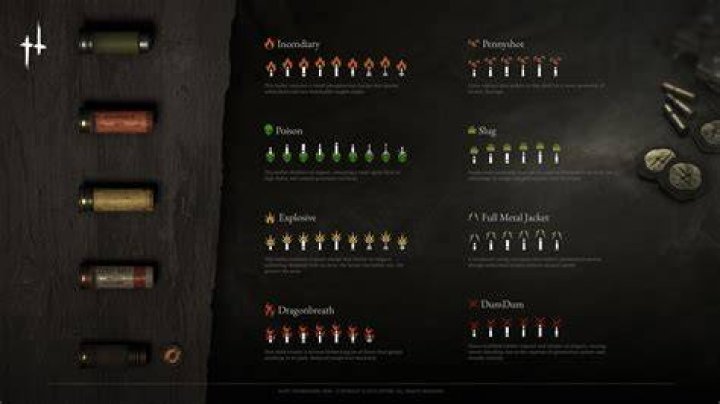 hunt showdown custom ammo combinations shotgun