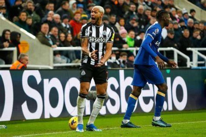 Joelinton Pictured Celebrating During The Game Chelsea In November 