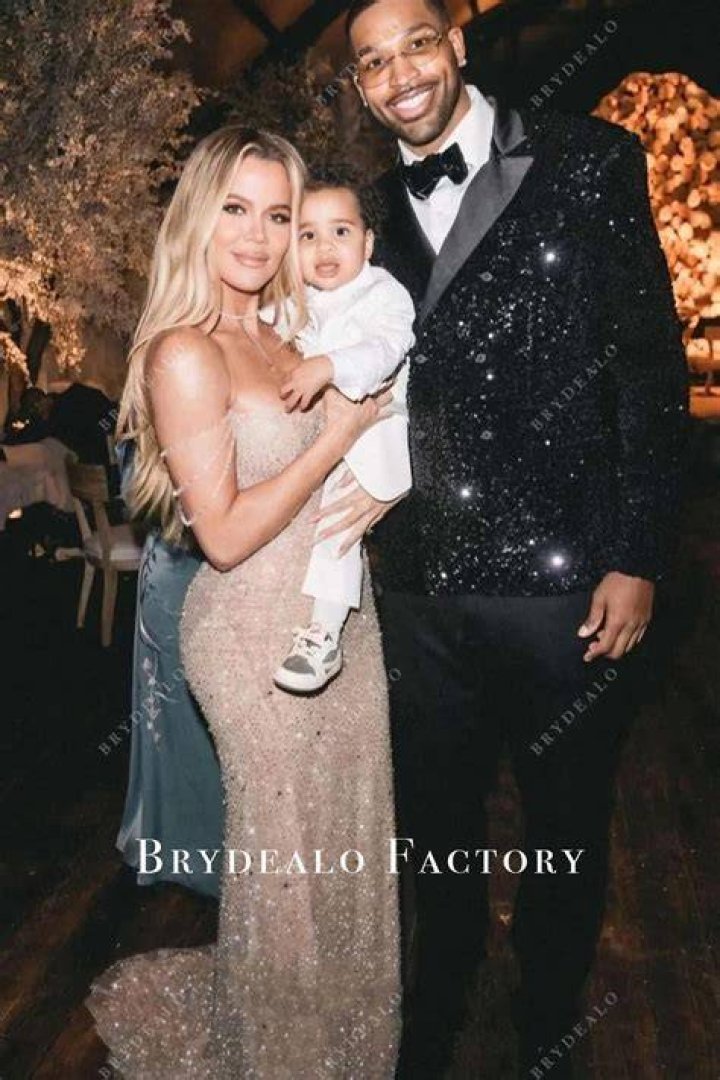 Khloe Kardashian in a Beaded Gold Moschino Dress in Met Gala 2022