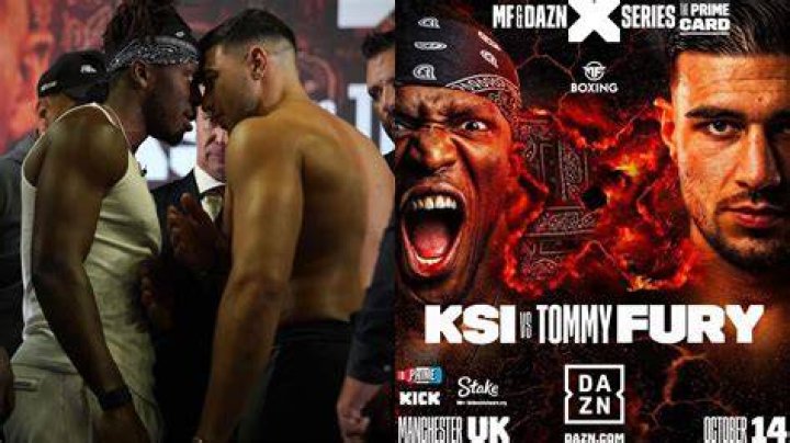 KSI and Tommy Fury facing off