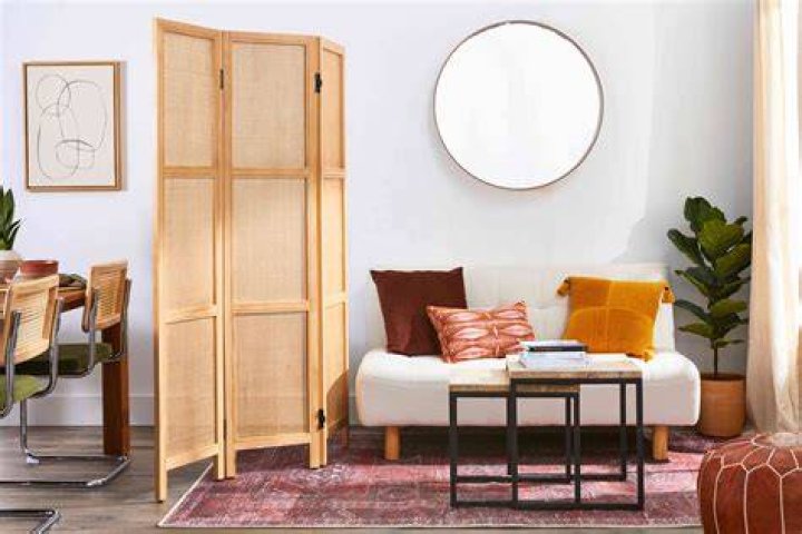 Lauren used the room divider to split a room between her and her son