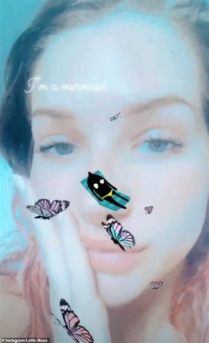  Lottie Moss shared this topless snap of her new tattoo