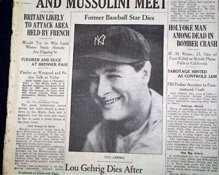 lou Gehrig Causes of Death