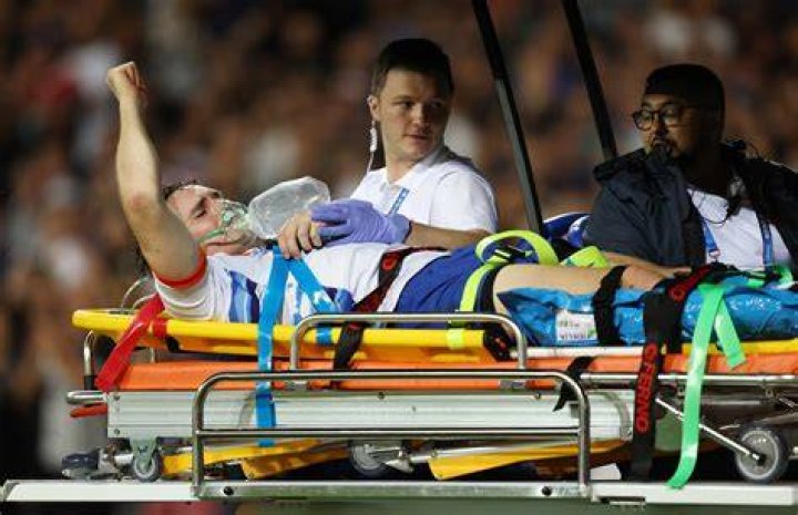 Malan, 24, received oxygen as he left the field in Toulouse