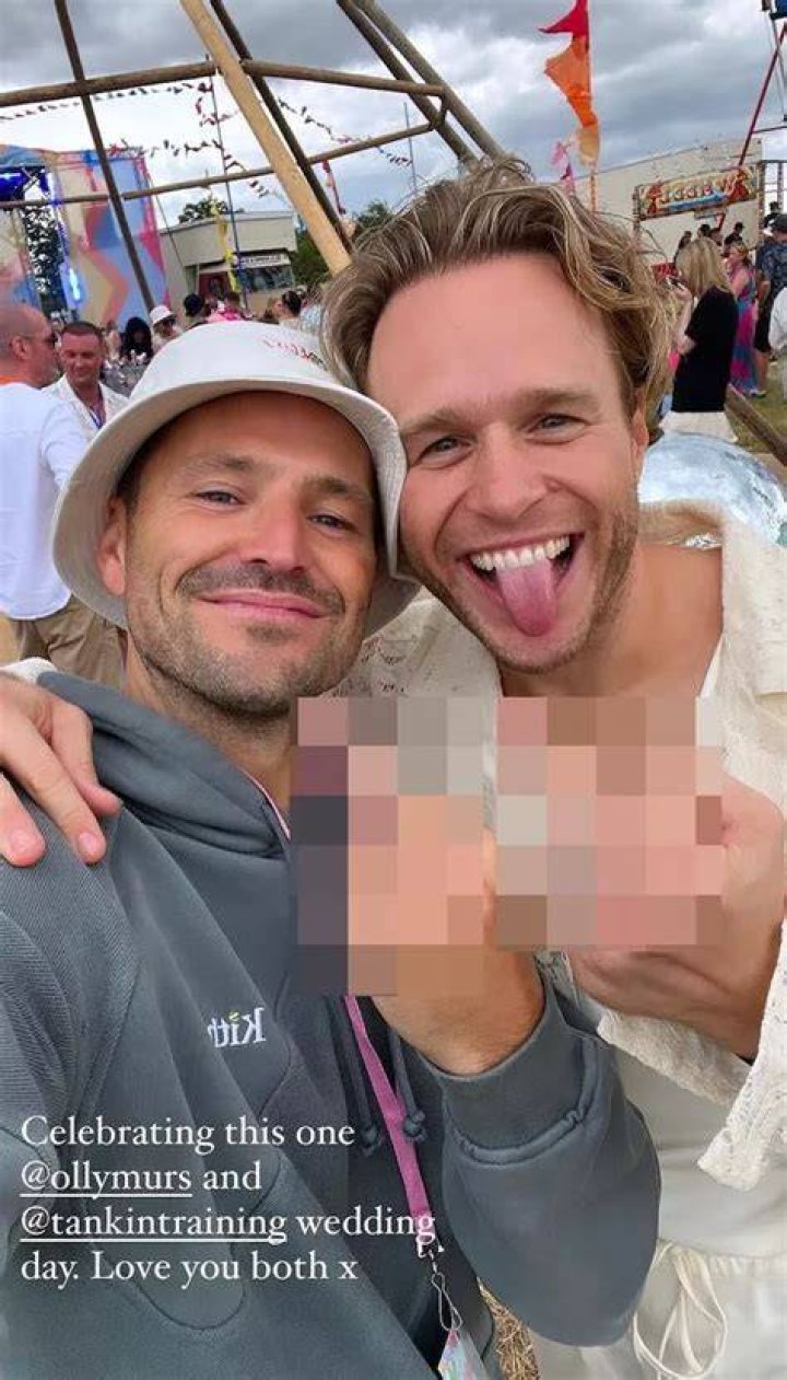 Mark Wight shared a selfie will Olly from the wedding