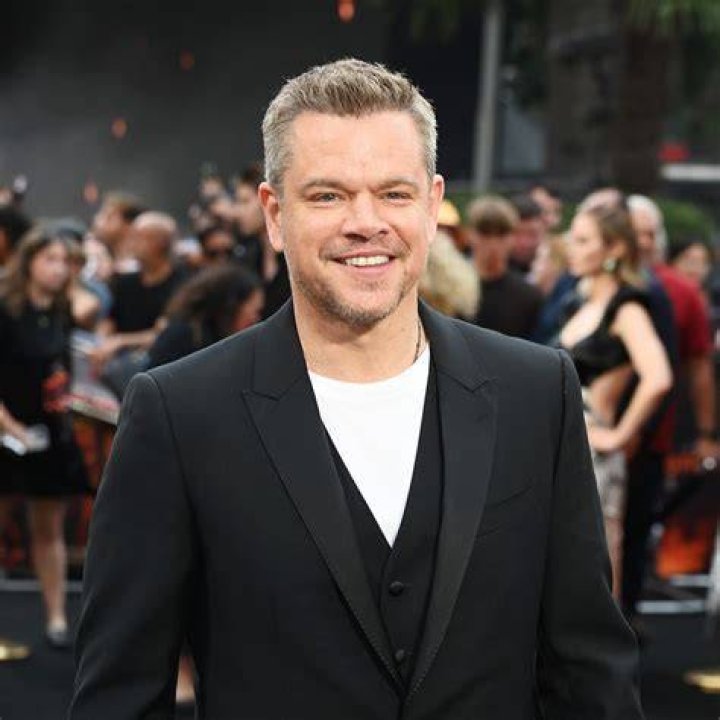Matt Damon sits 