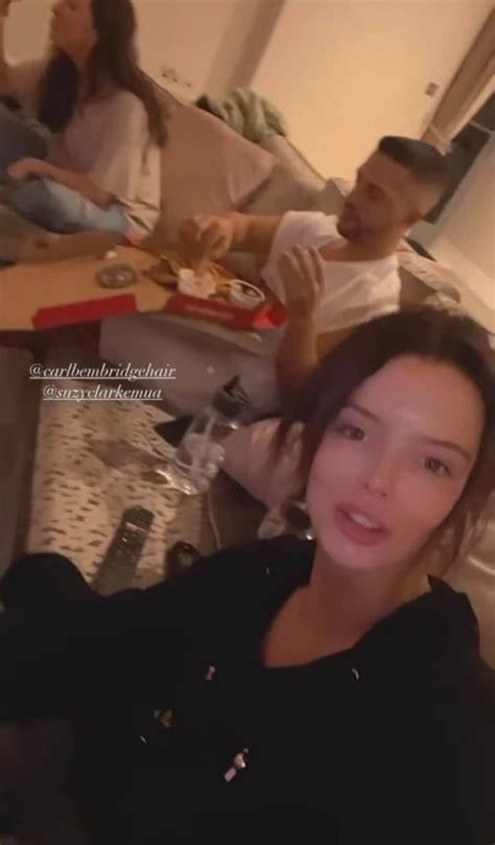 Maura Higgins enjoyed pizza the night before a red carpet event