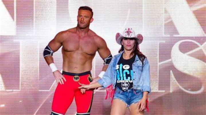 Mickie James with Nick Aldis and his family
