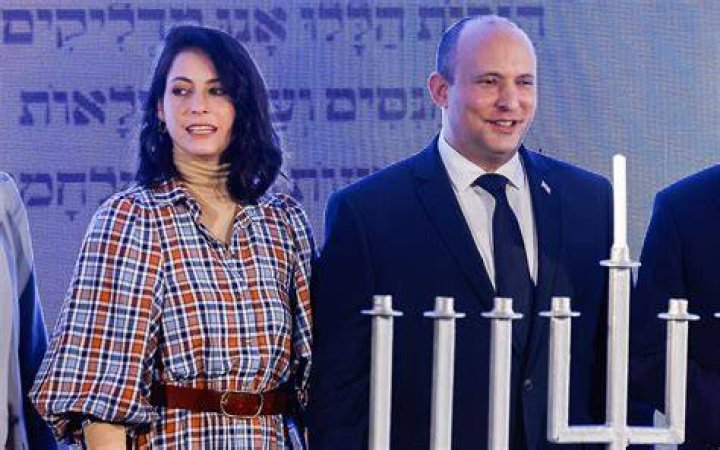 Naftali Bennett with his wife