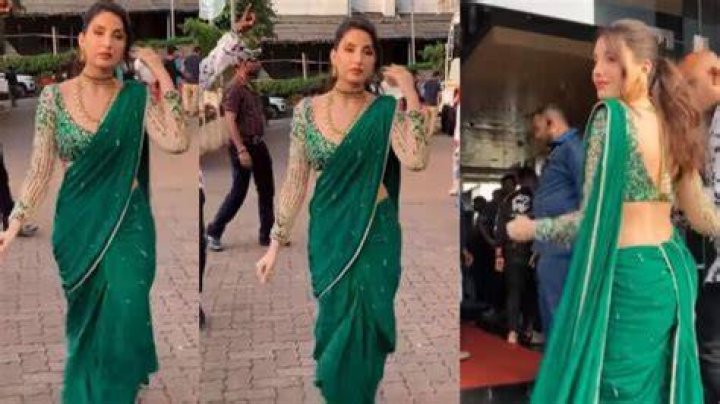 Nora Fatehi gives a green light to oversized silhouettes for winter in Gucci tweed coat worth Rs 3.84 lacs (PC: Nora Fatehi Instagram)