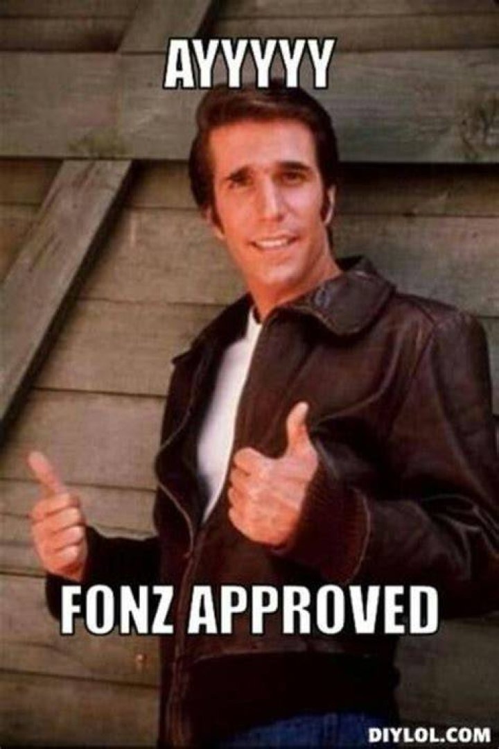 Pin by Dennis on Approved Meme The fonz, Happy days tv show, Happy