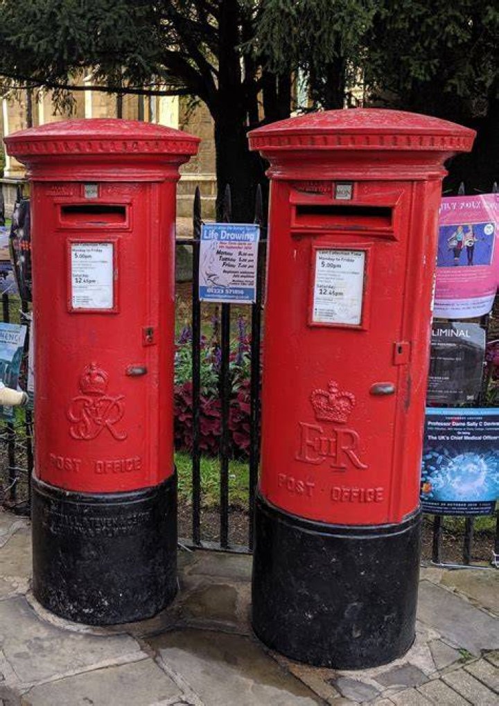 Postboxes often have letters on the front of them with a meaning that most people don't know