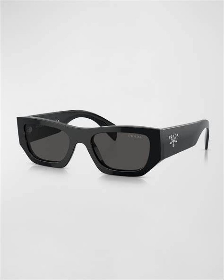 Prada&rsquo;s Titanium Rectangle Sunglasses