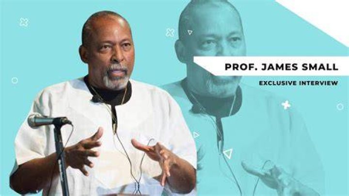Professor James Small speaking at the annual ceremony honoring slain activist Malcolm X on what would be his 91st birthday. Photo by Sylvia Cunningham.