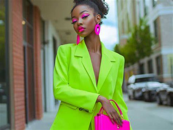 Rajek matched a lime green bikini with a Mercedes supercar