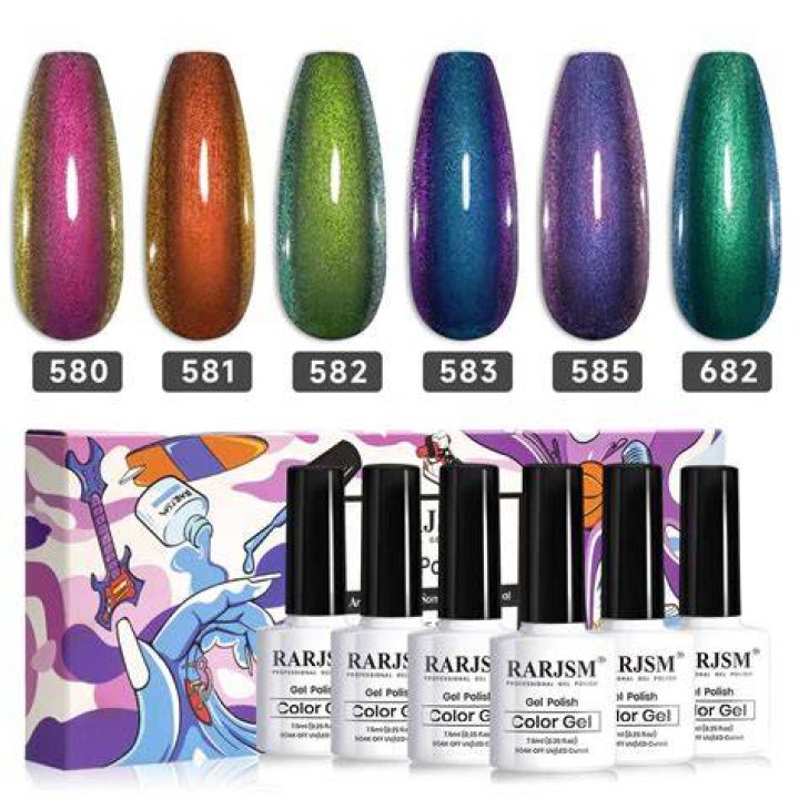 Rarjsm Holographic Gel Nail Polish - RAR 69