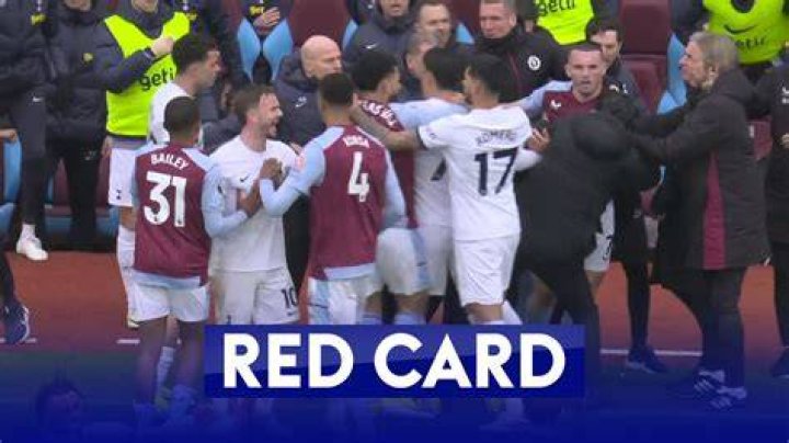 Red card against Aston Villa (Source Ghana Soccernet)