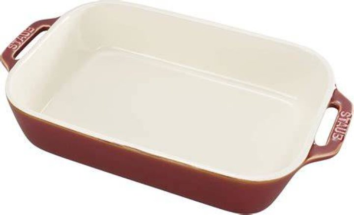 Red STAUB Ceramics Rectangular Baking Dish