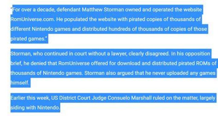 RomUniverse vs Nintendo lawsuit