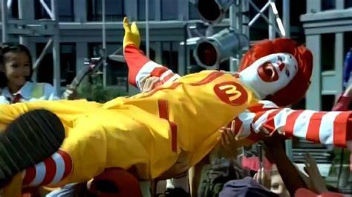 Ronald McDonald rocks out in this enormous back inking
