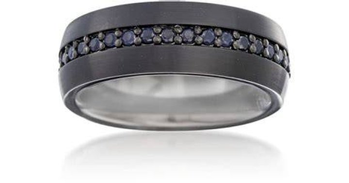 Ross Simons Black Sapphire Eternity Wedding Ring
