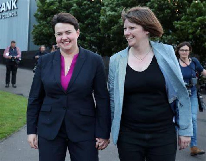  Ruth Davidson, right, and partner Jen Wilson are expecting their first child